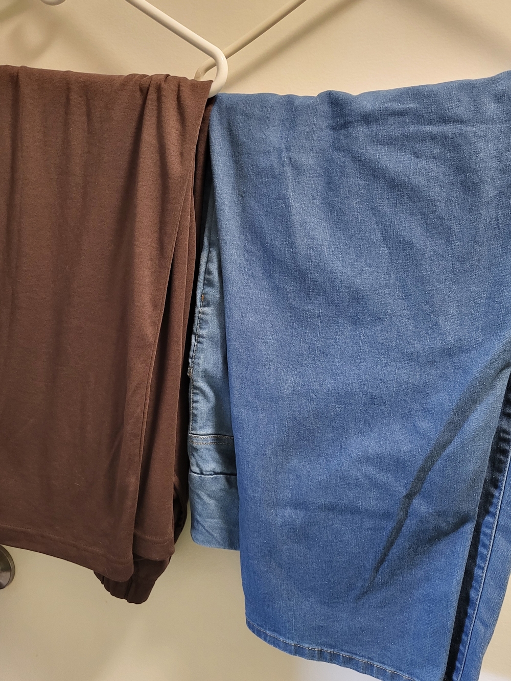 2 Woman Within Pull On Pants 5XP Denim/ Brown
